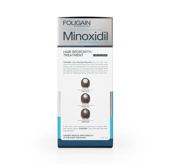 FOLIGAIN Low Alcohol Minoxidil 5% Hair Regrowth Treatment For Men 12 Month Supply - FOLIGAIN